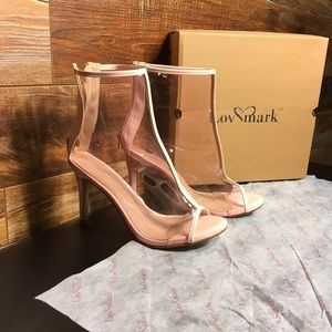 New In Box Pink and Clear Ankle Boots
